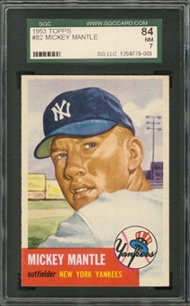 1953 Topps #82 Mickey Mantle – SGC 84 NM 7